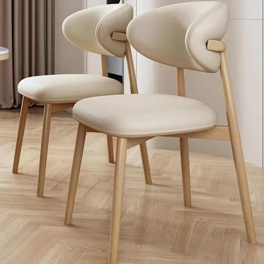 Elegant Solid Wood Dining Chair with Soft Upholstered Back for Home and Restaurant Use Solid Wood Dining Chair