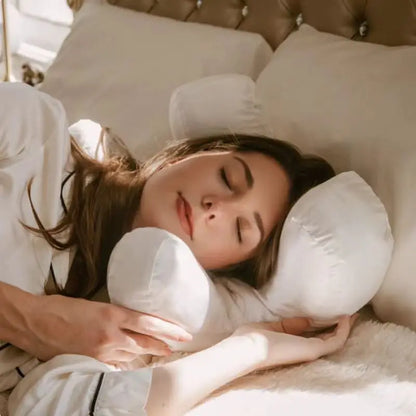 Face Pillow + Free White Satin Pillowcase! Beauty Sleep, anti Wrinkles-Aging, Back Sleep