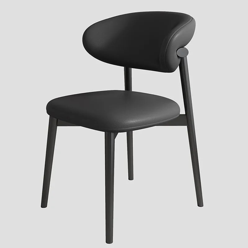 Nordic Modern Minimalist Solid Wood Dining Chairs Home Chairs Book Tables and Chairs, Light Luxury Designer Backrest Chairs Home