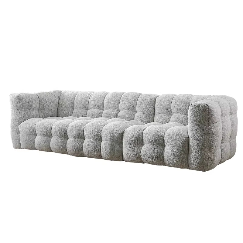 100Cm Simplicity Four Seat Cloth Art Sofa Living Room Furniture Hotel Reception Sofa Lamb Wool Fabric Sofa